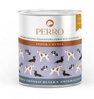 PERRO Junior Turkey and pumpkin - mokré krmivo pro psy - 850g