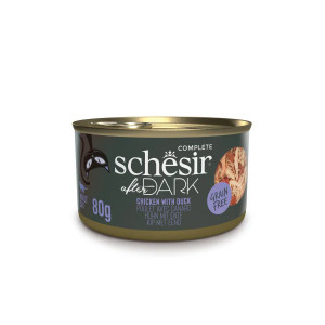 SCHESIR After Dark Kuřecí řízek s kachnou ve vývaru - mokré krmivo pro kočky - 80g