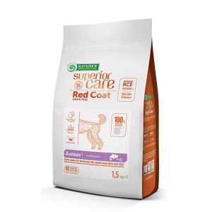 NATURE'S PROTECTION Superior Care Red Coat Free Junior Small Salmon with Krill - suché krmivo pro štěňata - 1,5 kg