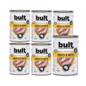 BULT Mokré krmivo pro psy bohaté na krůtí maso - 6x400g