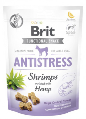 BRIT Functional Snack Antistress Shrimp - pochoutka pro psy - 150g