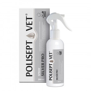 JM SANTE Polisept Vet Spray Silver Pro - roztok na rány pro psy a kočky – 200 ml