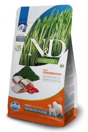 FARMINA N&D Spirulina Herring Adult Med/Maxi - suché krmivo pro psy - 7 kg