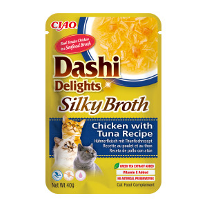 INABA CAT Dashi Delights Silky Broth Chicken with Tuna - pochoutka pro kočky - 40g