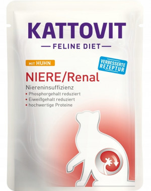 KATTOVIT Feline Diet Niere/Renal Chicken - mokré krmivo pro kočky - 85g