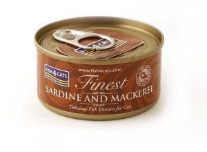 FISH4CATS Sardine and mackerel - mokré krmivo pro kočky - 70g