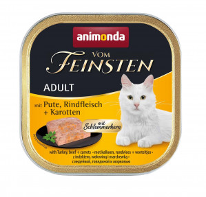 ANIMONDA Vom Feinsten Adult Turkey, beef and carrots - mokré krmivo pro kočky - 100g