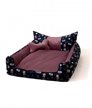 GO GIFT Pelíšek pro psa a kočku XL - růžová - 100x80x18 cm