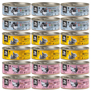 3COTY Senior MIX 3 příchutí – mokré krmivo pro kočky – 18x80g