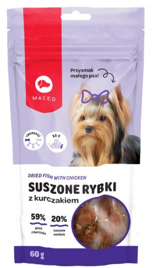 MACED Dried fish with chicken - pochoutka pro psy - 60g