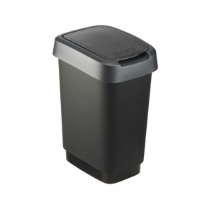 ROTHO Twist Silver - odpadkový koš – 50l