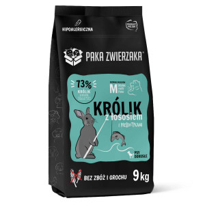 PAKA ZWIERZAKA Rabbit with salmon M - suché krmivo pro psy - 9kg