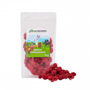 FACTORY HERBS Freeze-dried raspberries - lahůdka pro hlodavce a králíky - 10g