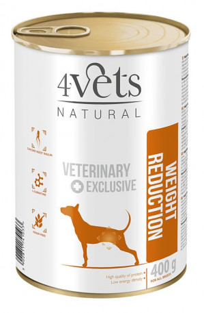 4VETS Natural Weight Reduction Dog - mokré krmivo pro psy - 400 g
