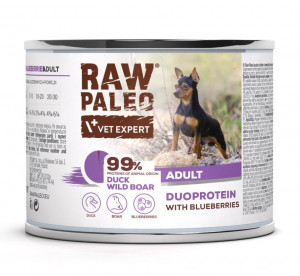 RAW PALEO Duoprotein Duck & Boar Adult - vlhké krmivo pro psy - 200g