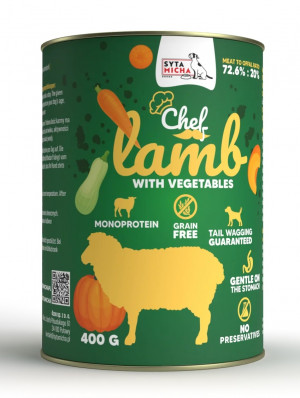 SYTA MICHA Chef Lamb with vegetables - mokré krmivo pro psy - 400g