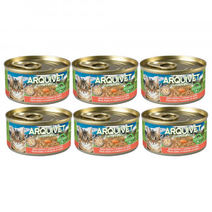 ARQUIVET Tuňák a losos - vlhké krmivo pro kočky - 6x80g