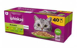 WHISKAS Mix Favourites in jelly - mokré krmivo pro kočky - 40x85 g 