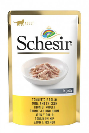 SCHESIR in jelly Tuna with chicken - mokré krmivo pro kočky - 85 g