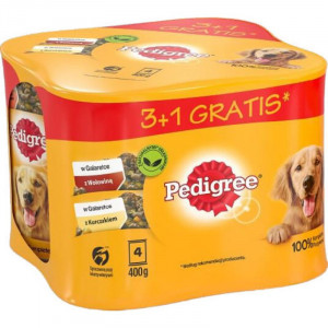 PEDIGREE Beef and chicken with jelly - Mokré krmivo pro psy - 4x400 g