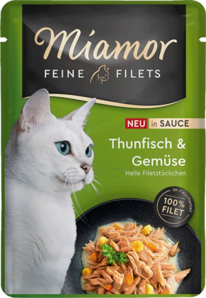 MIAMOR Fine Filets Tuna with vegetables in sauce - mokré krmivo pro kočky - 100g