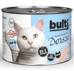 BULTI Rich in cod - mokré krmivo pro kočky - 200g