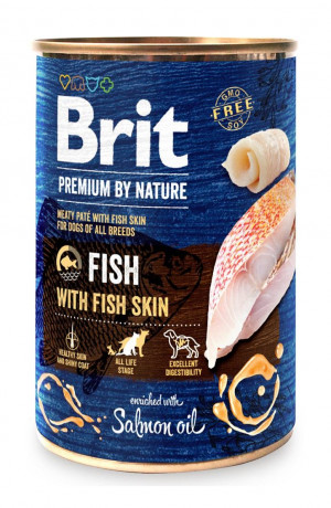 BRIT Premium by nature Fish with fish skin - vlhké krmivo pro psy - 400g