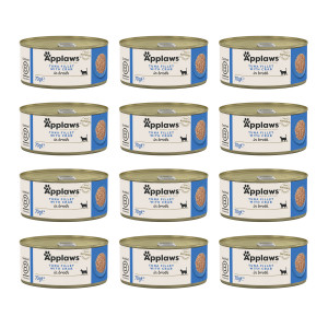 APPLAWS Tuna fillet with crab in broth - mokré krmivo pro kočky - 12x70g 