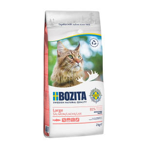 BOZITA Large Wheat free Salmon - suché krmivo pro velké a dlouhosrsté kočky - 2kg