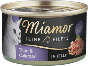 MIAMOR Feine Filets - filety z tuňáka s chobotnicí - mokré krmivo pro kočky - 100g