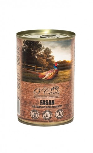 O'CANIS Konzerva pro psy - bažant s mrkví - 400 g