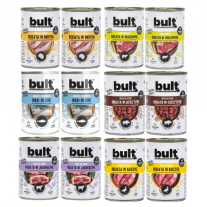 BULT MIX příchutí – mokré krmivo pro psy – 12x800g