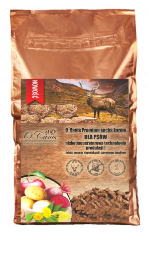 O'CANIS Deer with millet, potatoes, and red beet - suché krmivo pro psy - 6kg