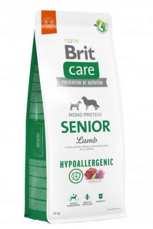 BRIT Care Hypoallergenic Senior Lamb&Rice - suché krmivo pro psy - 12 kg