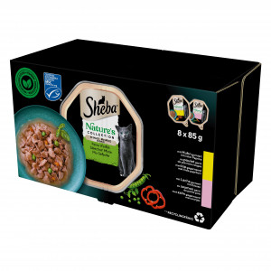 SHEBA Nature's Collection Mix - mokré krmivo pro kočky - 8x85g 