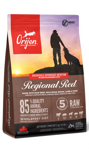 Orijen Regional Red 2 kg Dospělý jedinec Hovězí, Jehněcí, Vepřové