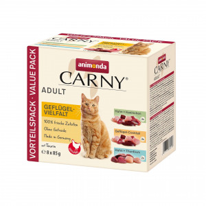 ANIMONDA Carny Adult Poultry mix - mokré krmivo pro kočky - 8x85g