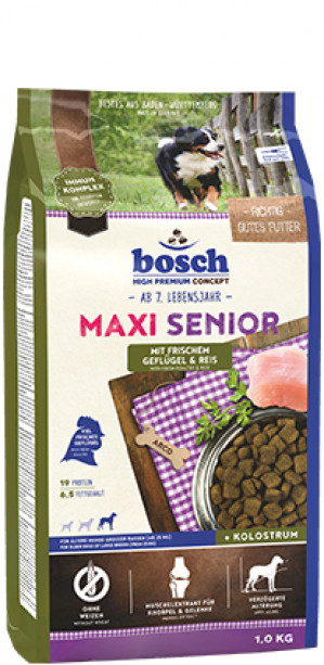 BOSCH Maxi Senior Drůbeží s rýží - suché krmivo pro psy - 12,5 kg