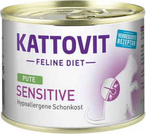 KATTOVIT Sensitive Turkey - mokré krmivo pro kočky - 185g