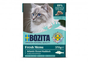 BOZITA Treska v želé – mokré krmivo pro kočky – 370 g