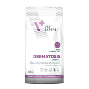 VET EXPERT Veterinary Diet Dermatosis Dog Lamb & Krill - suché krmivo pro psy - 12 kg
