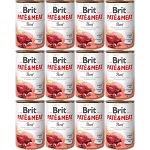 BRIT Paté & Meat Beef - vlhké krmivo pro psy - 12x400g