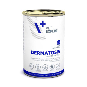VET EXPERT Veterinary Diet Dermatosis Dog Losos & Brambory - mokré krmivo pro psy - 400g