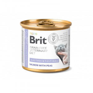 BRIT Grain Free Veterinary Diet Gastrointestinal Salmon&Pea - mokré krmivo pro kočky - 200g 