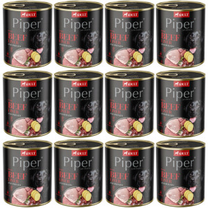 DOLINA NOTECI Piper Animals s hovězími játry a bramborami - mokré krmivo pro psy - 12x800g