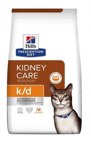 HILL'S PRESCRIPTION DIET Feline k/d Kidney Care Suché krmivo pro kočky Kuřecí maso 3 kg