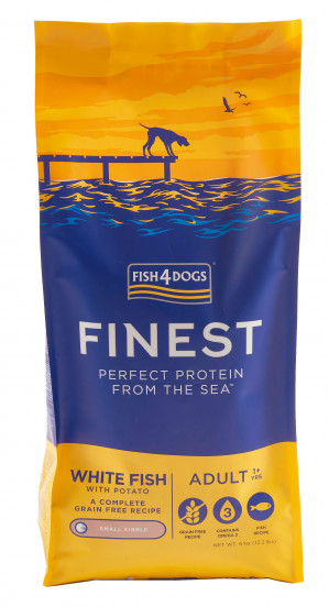 FISH4DOGS Finest Ocean White fish S - suché krmivo pro psy - 6kg