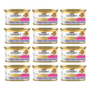 PURINA Gourmet Gold Kitten pěna s telecím masem – mokré krmivo pro koťata – 12×85 g