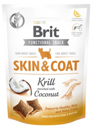 BRIT Functional Snack Skin&Coat Krill - pochoutka pro psy - 150g