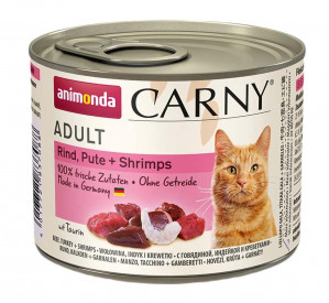 ANIMONDA Carny Adult Beef, turkey and shrimps - mokré krmivo pro kočky - 200g